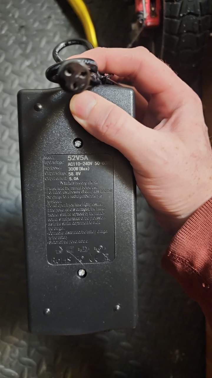 58 volt Electric Scooter Fast Charger - 5amp Lightweight Solution