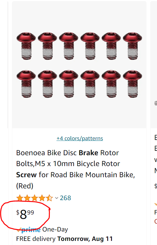 Brake Rotor Screws – Aluminum Alloy (12 pack)