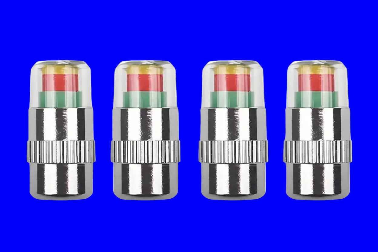 Tire Pressure Monitor Valve Caps Color Changing 4-Pack