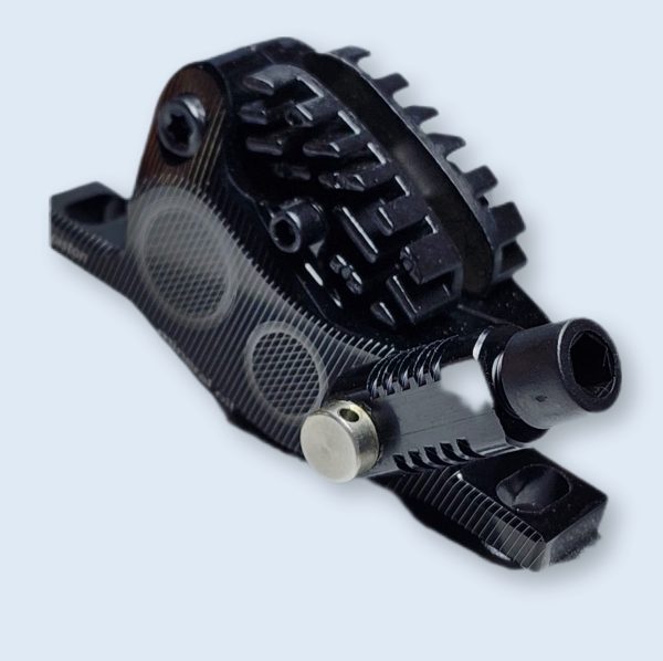 cooling fins installed on quad piston brakes
