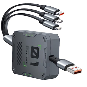 Retractable High Speed 3-in-1 USB cable (2 pack)